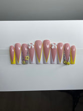 Load image into Gallery viewer, Yellow V-Tip Nails
