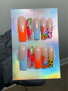 Colorful press on nails