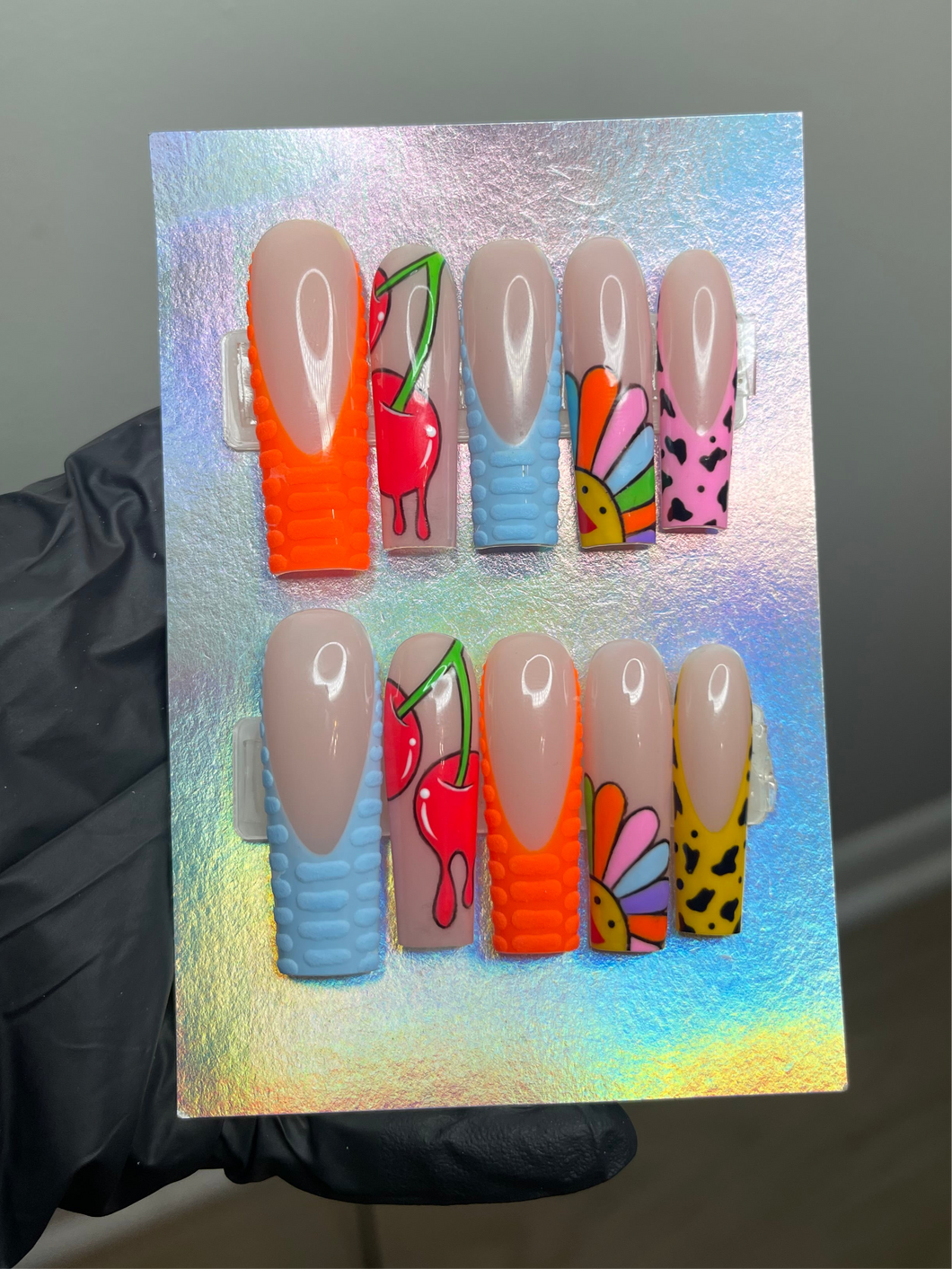 Colorful press on nails