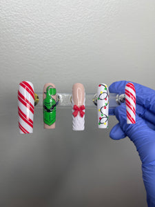 Grinch Christmas Press On Nails