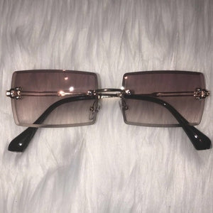 Rectangle Rimless Sunglasses