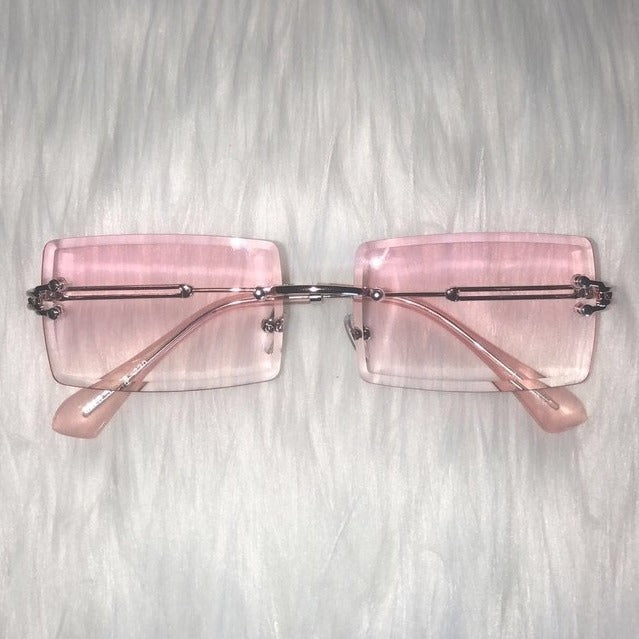 Rectangle Rimless Sunglasses